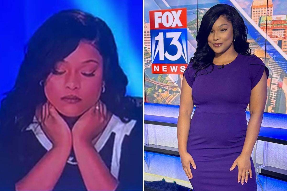 TV anchor Dominique Dillon seems to sleep during broadcast